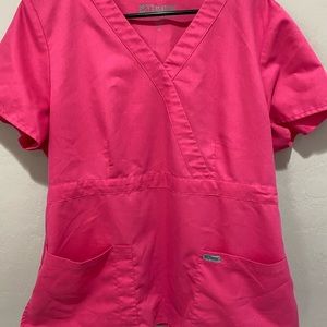 Pink scrub top